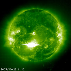 SOHO's observation of the flare